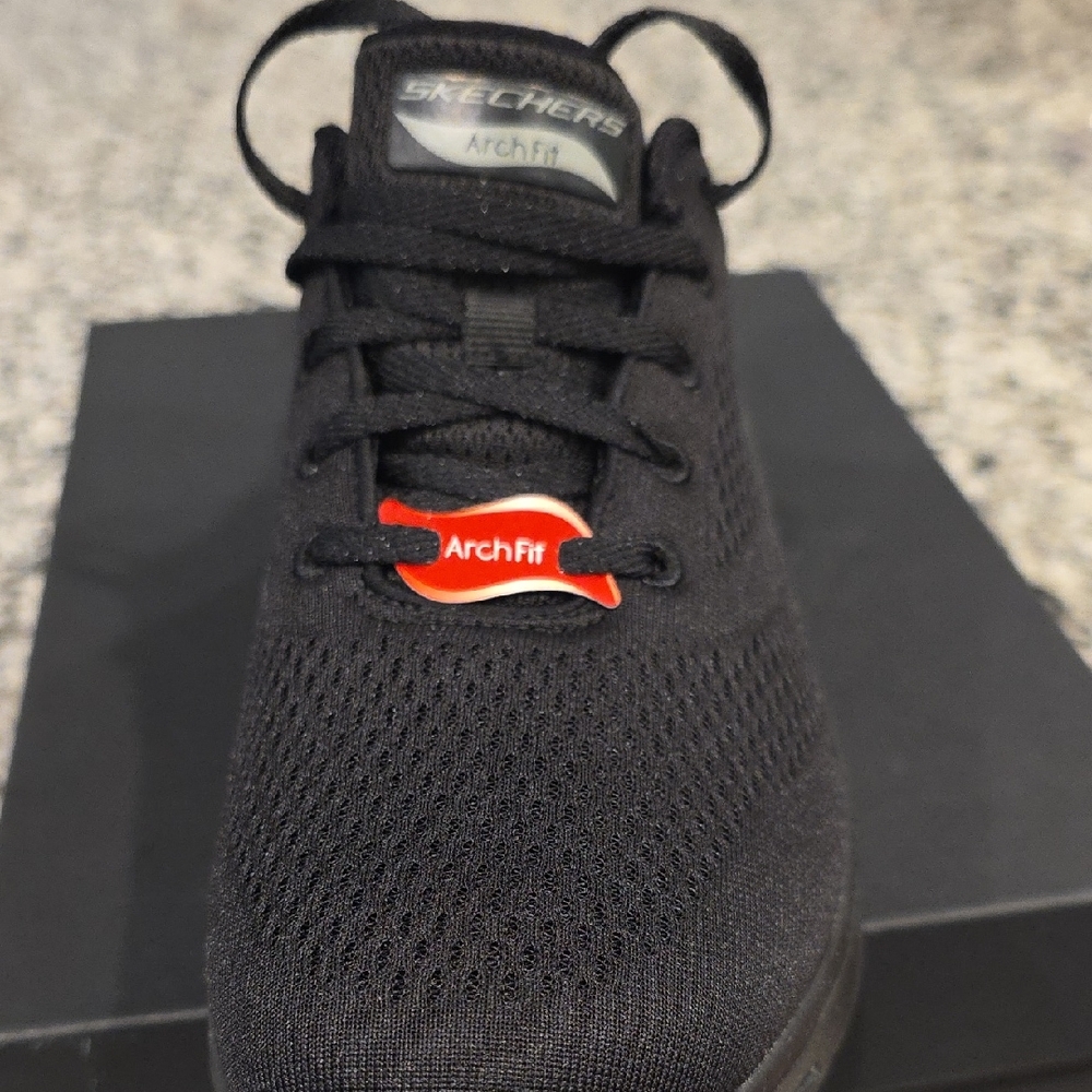Skechers Black Sneakers with Breathable Knit Upper